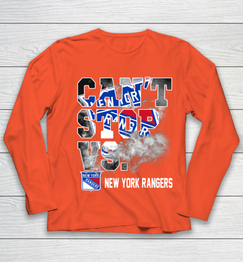 NHL New York Rangers Hockey Can't Stop Vs Youth Long Sleeve 3