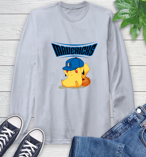 NBA Pikachu Basketball Sports Dallas Mavericks Long Sleeve T-Shirt 6