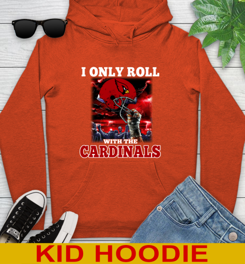 Arizona Cardinals NFL Football I Only Roll With My Team Sports Youth Hoodie 4