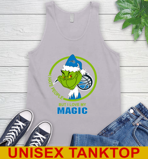 Orlando Magic NBA Christmas Grinch I Hate People But I Love My Favorite Basketball Team Tank Top 4