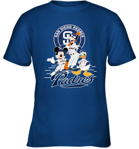 San Diego Padres Mickey Donald And Goofy Baseball Youth T-Shirt 