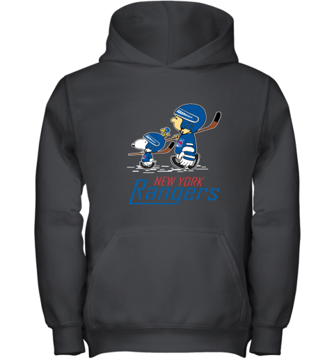 Let's Play New York Rangers Ice Hockey Snoopy NHL Youth Hoodie