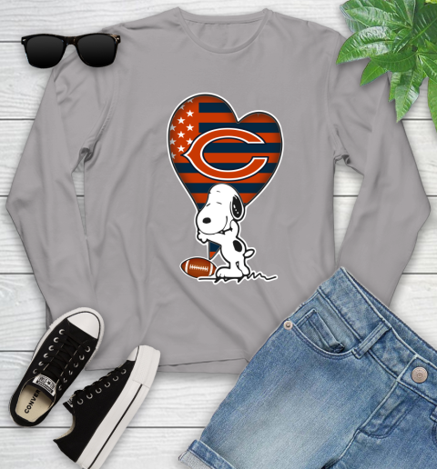 Chicago Bears NFL Football The Peanuts Movie Adorable Snoopy Youth Long Sleeve 5