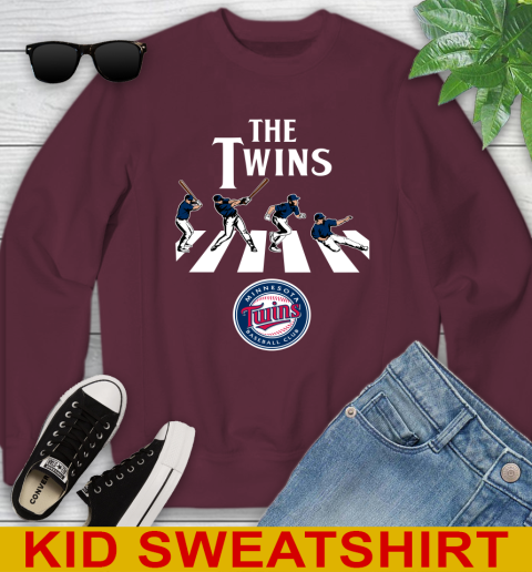 MLB Baseball Minnesota Twins The Beatles Rock Band Shirt Youth Sweatshirt 4