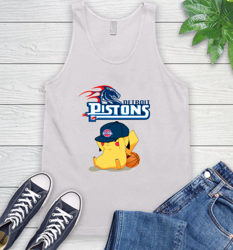 NBA Pikachu Basketball Sports Detroit Pistons Tank Top