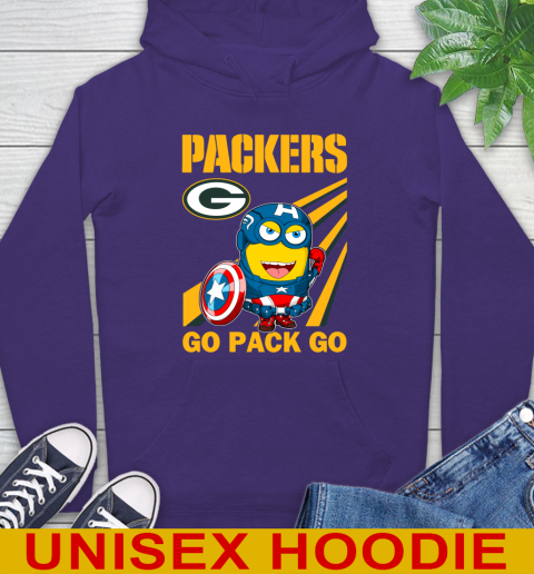 NFL Football Green Bay Packers Captain America Marvel Avengers Minion Shirt Hoodie 5