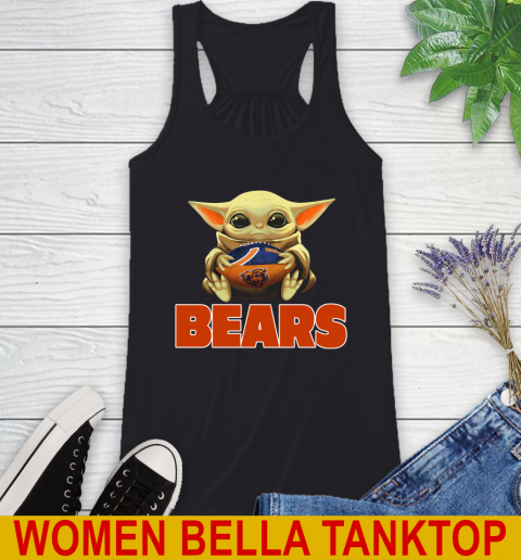NFL Football Chicago Bears Baby Yoda Star Wars Shirt Racerback Tank 2