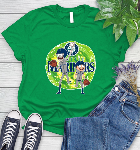MLB Seattle Mariners Rick And Morty Baseball Sports Women's T-Shirt 6