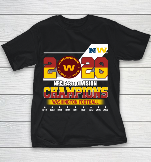 2020 NFC East Division Champions Washington Football Team Youth T-Shirt