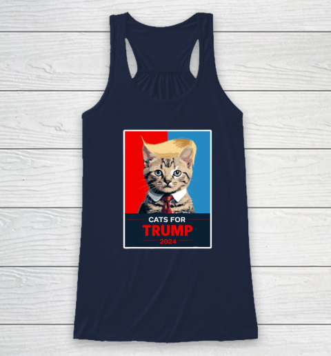 Cats For Trump 2024 Election Racerback Tank 5