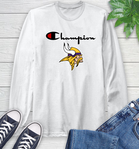 NFL Football Minnesota Vikings Champion Shirt Long Sleeve T-Shirt