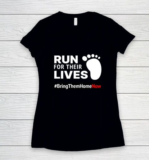 Run for Their Lives Women's V-Neck T-Shirt