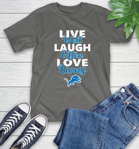 NFL Football Detroit Lions Live Well Laugh Often Love Shirt T-Shirt 11