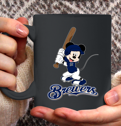 MLB Baseball Milwaukee Brewers Cheerful Mickey Mouse Shirt Ceramic Mug 15oz