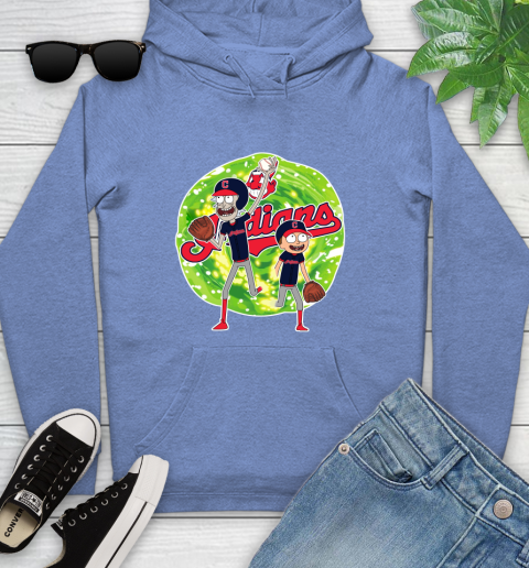 MLB Cleveland Indians Rick And Morty Baseball Sports Youth Hoodie 12
