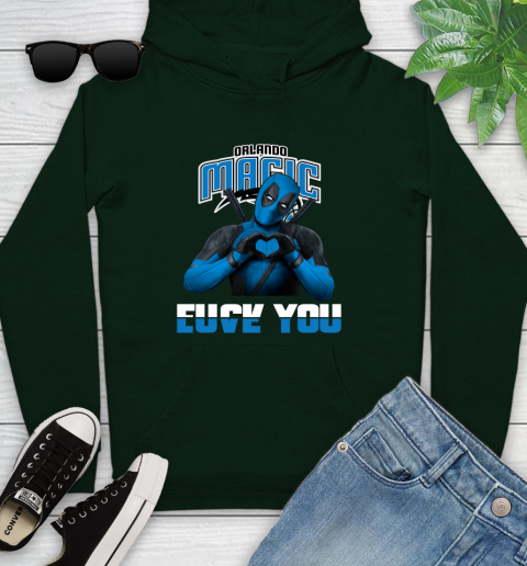 NBA Orlando Magic Deadpool Love You Fuck You Basketball Sports Youth Hoodie 14
