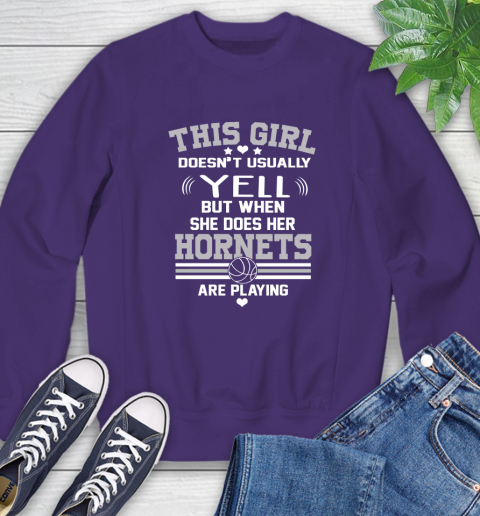 Charlotte Hornets NBA Basketball I Yell When My Team Is Playing Sweatshirt 4