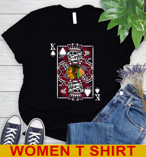 Chicago Blackhawks NHL Hockey The King Of Spades Death Cards Shirt Women's T-Shirt
