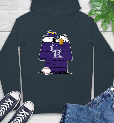 MLB Colorado Rockies Snoopy Woodstock The Peanuts Movie Baseball T Shirt Hoodie 7