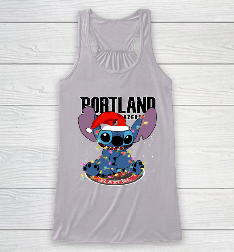 Portland Trail Blazers NBA noel stitch Basketball Christmas Racerback Tank 3