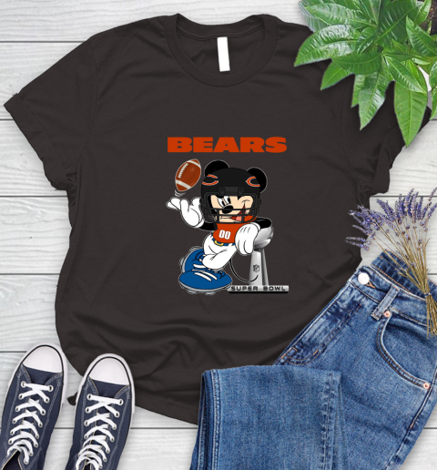 NFL Chicago Bears Mickey Mouse Disney Super Bowl Football T Shirt Women's T-Shirt 8