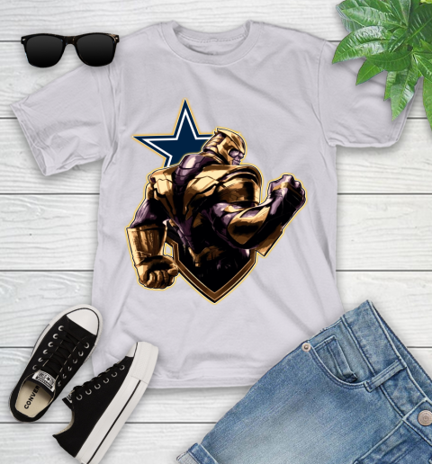 NFL Thanos Avengers Endgame Football Sports Dallas Cowboys Youth T-Shirt 4