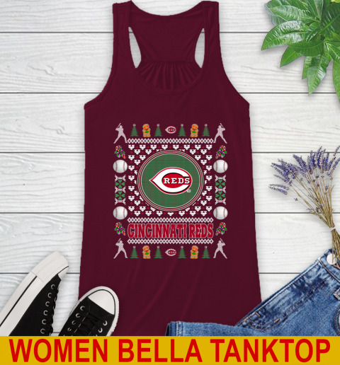 Cincinnati Reds Merry Christmas MLB Baseball Loyal Fan Racerback Tank 3 Cincinnati Reds Merry Christmas MLB Baseball Loyal Fan Racerback Tank - Image 3