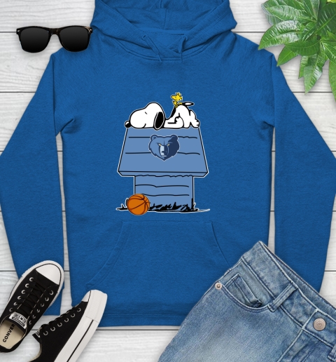 Memphis Grizzlies NBA Basketball Snoopy Woodstock The Peanuts Movie Youth Hoodie 9