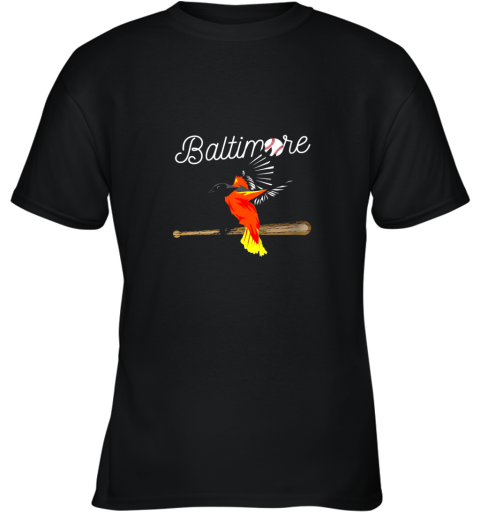 Baltimore Oriole Baseball Shirt Original Bird Design Youth T-Shirt