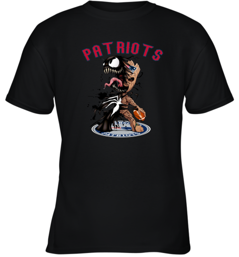 NFL New England Patriots Football Venom Groot Guardians Of The Galaxy lnI8P6r9PQC youth t shirt 26 95 151514 front black