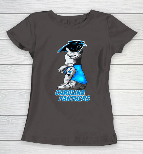 NFL Football My Cat Loves Carolina Panthers Women's T-Shirt 7