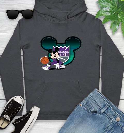 NBA Sacramento Kings Mickey Mouse Disney Basketball Youth Hoodie 8