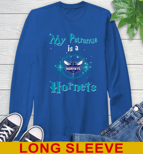 NBA Basketball Harry Potter My Patronus Is A Charlotte Hornets Long Sleeve T-Shirt 11
