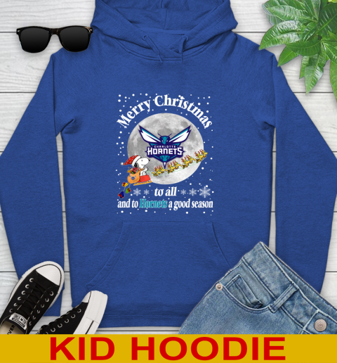 Charlotte Hornets Merry Christmas To All And To Hornets A Good Season NBA Basketball Sports Youth Hoodie 10