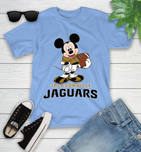 NFL Football Jacksonville Jaguars Cheerful Mickey Mouse Shirt Youth T-Shirt 11