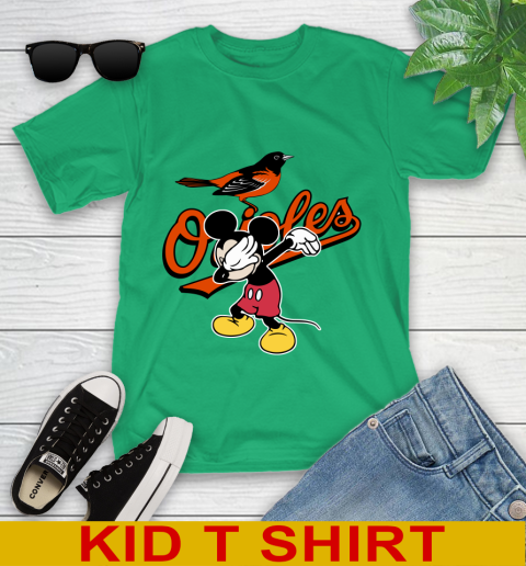 Baltimore Orioles MLB Baseball Dabbing Mickey Disney Sports Youth T-Shirt 7 Baltimore Orioles MLB Baseball Dabbing Mickey Disney Sports Youth T-Shirt - Image 7