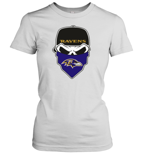 Baltimore Ravens Skull Women's T-Shirt