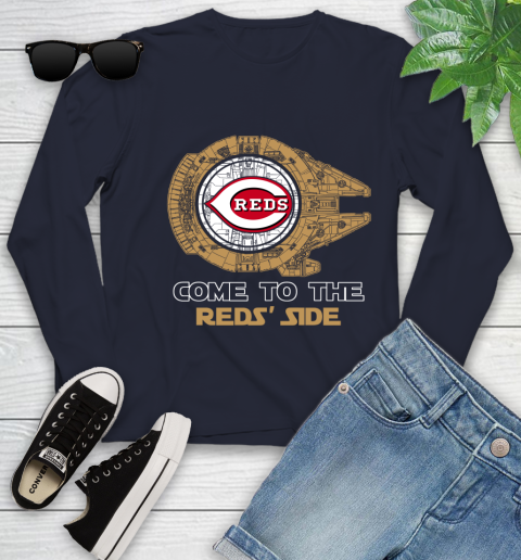 MLB Come To The Cincinnati Reds Side Star Wars Baseball Sports Youth Long Sleeve 2