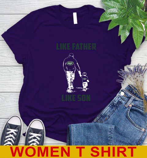 New York Jets NFL Football Like Father Like Son Sports Women's T-Shirt 4