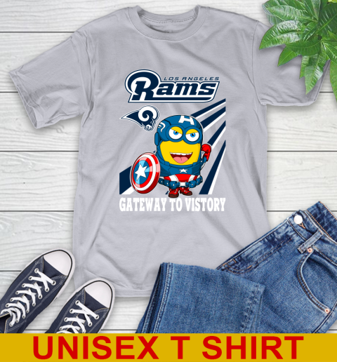 NFL Football Los Angeles Rams Captain America Marvel Avengers Minion Shirt T-Shirt 5