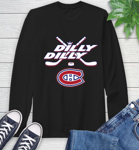 NHL Montreal Canadiens Dilly Dilly Hockey Sports Long Sleeve T-Shirt 2