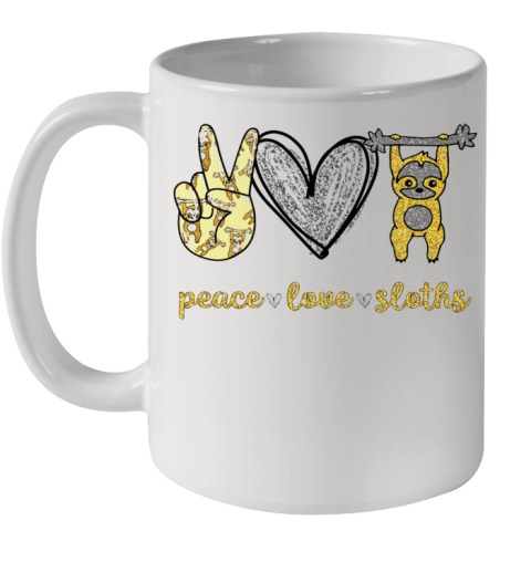Peace Love Sloths Ceramic Mug 11oz