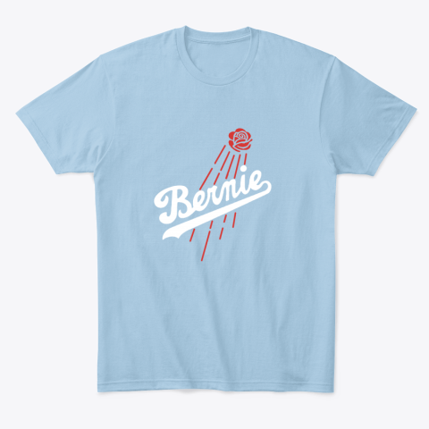 wf6l bernie sanders los angeles dodgers classic t shirt 2 front light blue