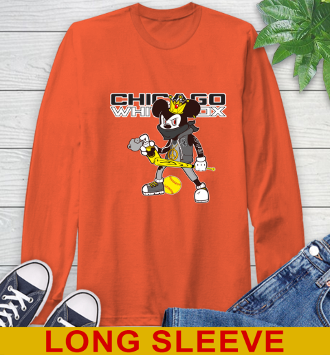 Chicago White Sox MLB Baseball Mickey Peace Sign Sports Long Sleeve T-Shirt 5