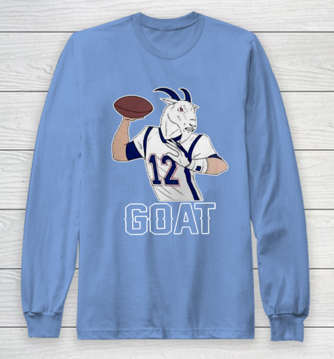 Tom Brady Goat 12 New England Patriots Long Sleeve T Shirt Tee For Sports