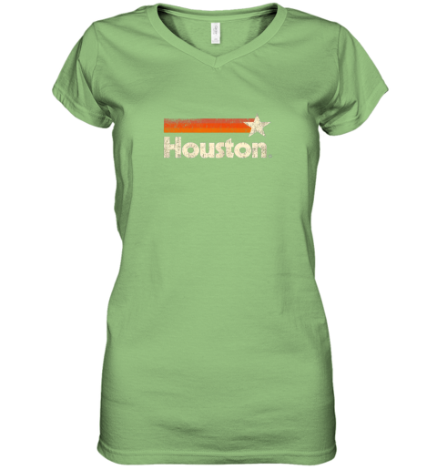 kesi houston texas shirt houston strong shirt vintage stripes women v neck t shirt 39 front lime