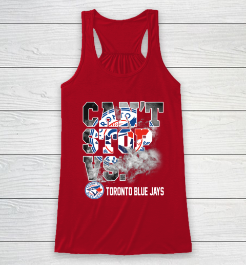 MLB Toronto Blue Jays Baseball Can't Stop Vs Blue Jays Racerback Tank 4