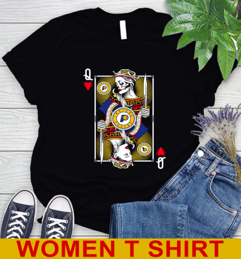 NBA Basketball Indiana Pacers The Queen Of Hearts Card Shirt Women's T-Shirt