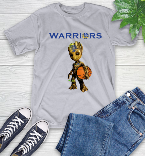 Golden State Warriors NBA Basketball Groot Marvel Guardians Of The Galaxy T-Shirt 6
