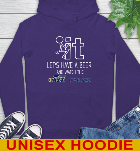 Utah Jazz Basketball NBA Let's Have A Beer And Watch Your Team Sports Hoodie 5
